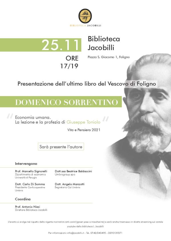 25 novembreDomenico SorrentinoL’ultimo libro su Giuseppe Toniolo